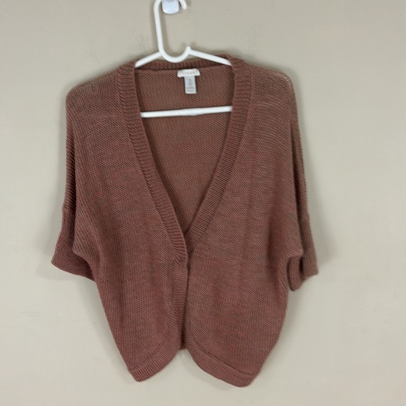 Chicos Wool Blend Fall One Snap Cardigan Sweater Size 2(12) - Picture 14 of 15
